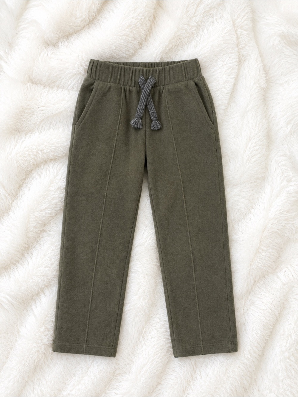 Zara Kids Soft Pull-On Pants | Size 3–4 Years | Olive Green | Like New